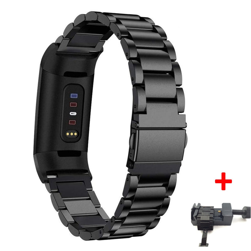 Armband für Fitbit Charge 3 Band Ersatzarmband Charge3/Charge4 Smart Watch Edelstahlarmband Fitbit Charge 4 Band