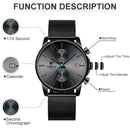 New CHEETAH Mens Watches Top Luxury Brand Fashion Sports Quartz Watch Men Stainless Steel Chronograph Clock Relogio Masculino