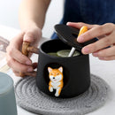 INS Shiba Inu Akita DOG 420ML CAFÉ TAZAS DE TÉ TAZA DISEÑO DE MODA DE ESTILO DE EUROPA DEL NORTE