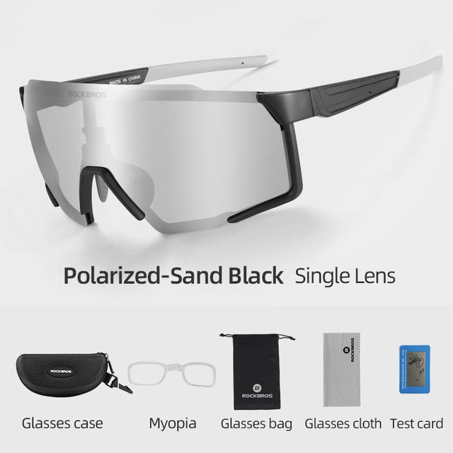 Gafas de ciclismo polarizadas ROCKBROS, gafas transparentes para bicicleta, gafas UV400 para deportes al aire libre, gafas de sol para hombres y mujeres, gafas de sol para ciclismo