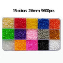 24/72 colors box set hama beads toy 2.6/5mm perler educational Kids 3D puzzles diy toys fuse beads pegboard sheets ironing paper