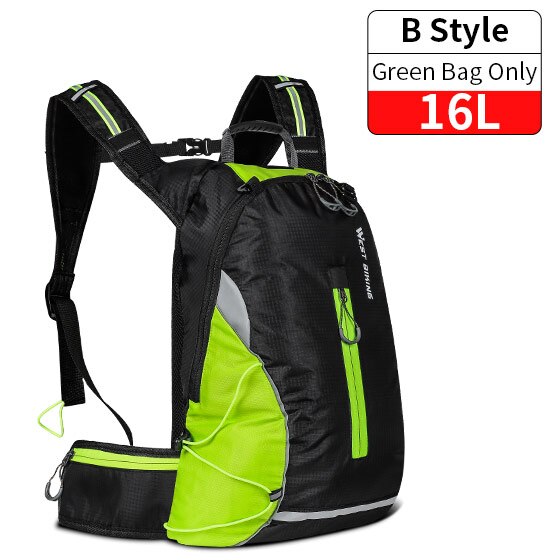 WEST BIKING 16L Bicycle Bag Ultralight Breathable Portable Bike Bag Reflective Waterproof Sports Climbing Pouch Cycling Backpack