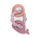 1PC Silicone Teether Baby Rudder Shape Wooden Teether Ring Kid Gift Food Grade Silicone Children&