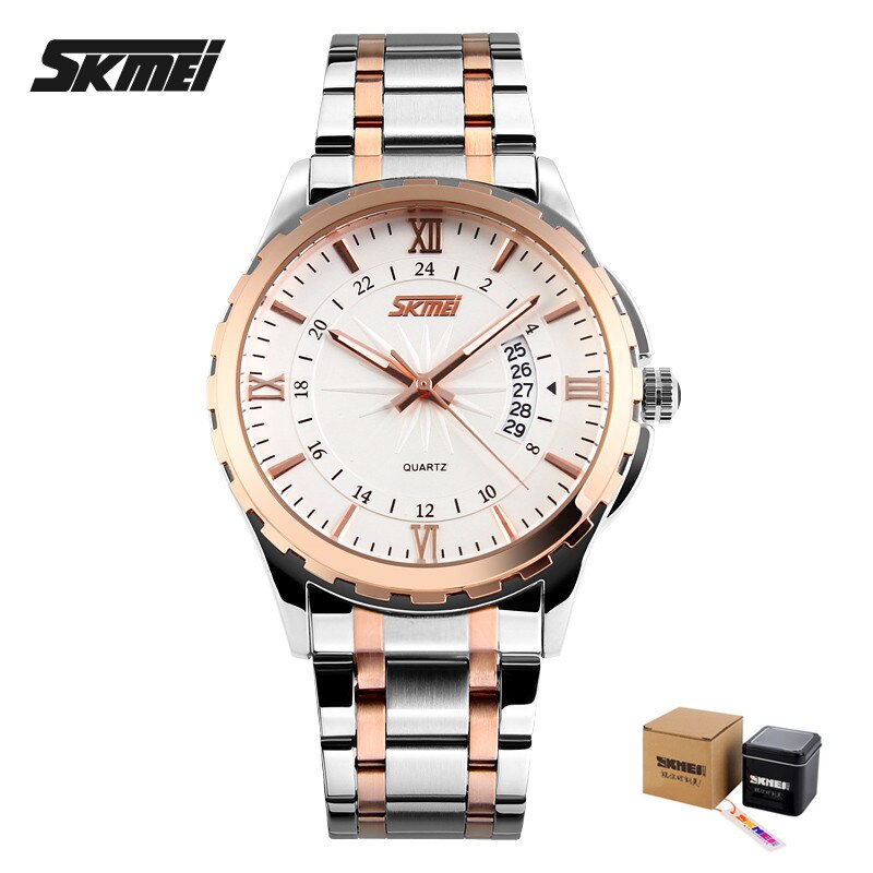 SKMEI 9069 Men Quartz Watch Men Full Steel Wristwatches Dive 30M Fashion Sport Watch relogio masculino 2020 Luxury Brand Watches