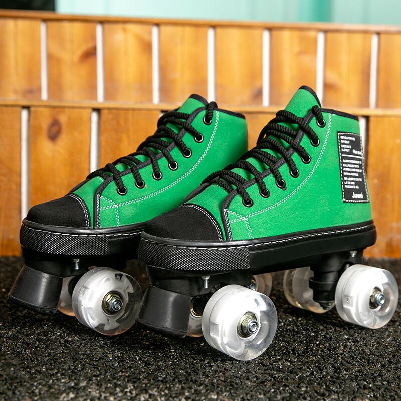 Patines de doble fila para adultos, nuevo estilo, patines de cuatro hojas para adultos, hombres y mujeres, zapatos con ruedas para exteriores