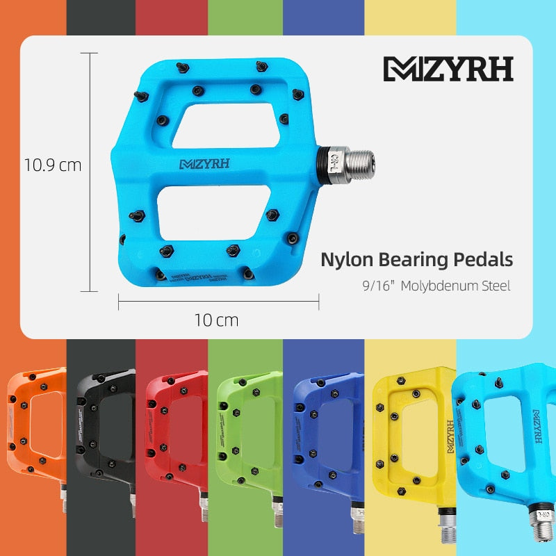 MZYRH, rodamientos de sellado ultraligeros, pedales de bicicleta, ciclismo, Nylon, carretera, bmx, Mtb, pedales, plataforma plana, piezas de bicicleta, accesorios