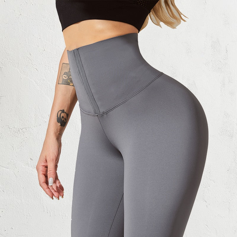 NORMOV Hohe Taille Yogahose Leggings Für Fitness Stretchy Sport Leggings Sporthose Push Up Damen Fitness Gym Leggings