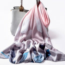 100% Silk Scarf Women Luxury Headscarf Print Long Natural Silk Shawls Foulard Femme Thin Satin Neck Scarf Real Silk Scarves