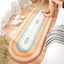 Alfombra larga suave geométrica moderna para dormitorio, mesita de noche, Tatami antideslizante, alfombrilla de Cachemira para el hogar, sala de estar, alfombras