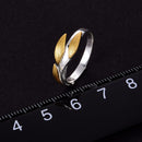 Lotus Fun Real 925 Sterling Silver 18K Gold Rings Handmade Fine Jewelry Creative Minimalist Design Leaves Rings for Women Bijoux