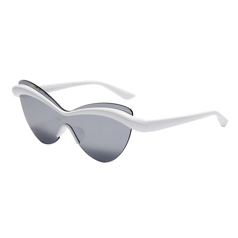 Ultralight TR90 Cat Eye Sunglasses Men Women 2020 Luxury Vintage Unique Frame One Piece Glasses Male Goggle UV400 Gafas De Sol