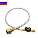 Estufa de Gas para exteriores, estufa de Camping, adaptador de recarga de propano, quemador LPG, acoplador de tanque de cilindro plano, adaptador de contenedor, ahorra tubo de Metal