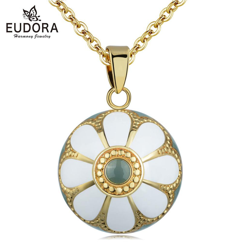 Eudora, nuevo, Original, artesanía esmaltada, colgante de Bola de campana de flor sagrada, collar de Bola de armonía, collar de Bola de Ángel llamador, joyería de Bola mexicana