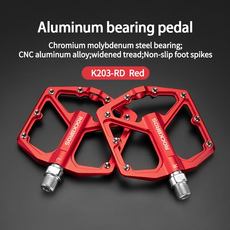 ROCKBROS MTB ciclismo ultraligero Pedal bicicleta sellado DU rodamiento pedales aleación de aluminio CRMO antideslizante Cleat Bike parte pedales