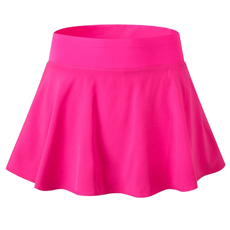 Falda corta para mujer con bolsillos Vestido de cintura alta Falda Pantalones cortos Calzoncillos para bádminton Tenis Uniforme deportivo Ropa de golf para niña