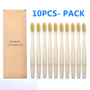 10PCS Colorful Natural Bamboo Toothbrush Set Soft Bristle Charcoal Teeth Whitening Bamboo Toothbrushes Soft Dental Oral Care
