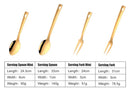 4/12pcs Stainless Steel Kitchen Utensils Gold Cooking Tool Long Serving Sets Scoop Spoon Fork Turner Ladle Cake Shovel