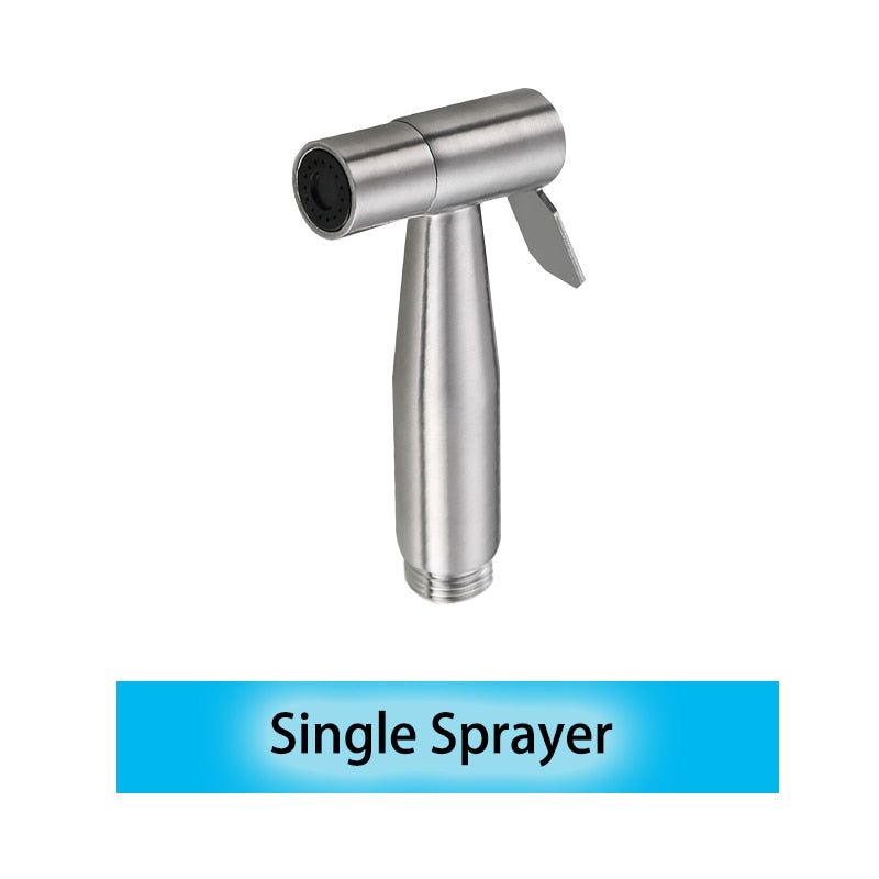 Handheld bidet sprayer set for toilet Stainless Steel Hand Bidet faucet for Bathroom hand sprayer shower head self cleaning