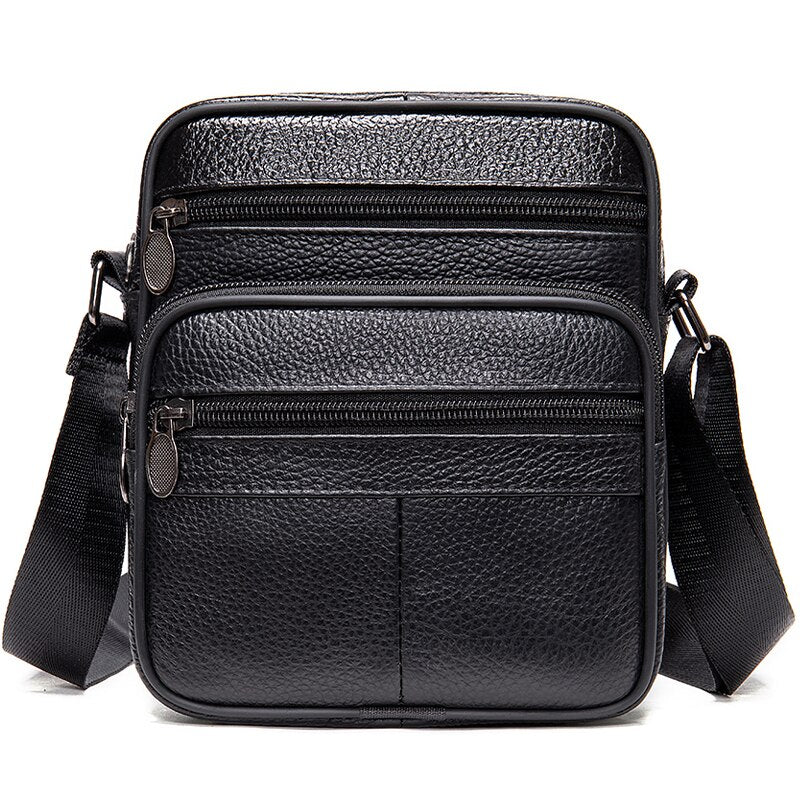 WESTAL Men's Shoulder Bag Casual Genuine Leather Messenger Bag Mini Men's Crossbody Bag Small Men's Sling Bag for Phone 7362