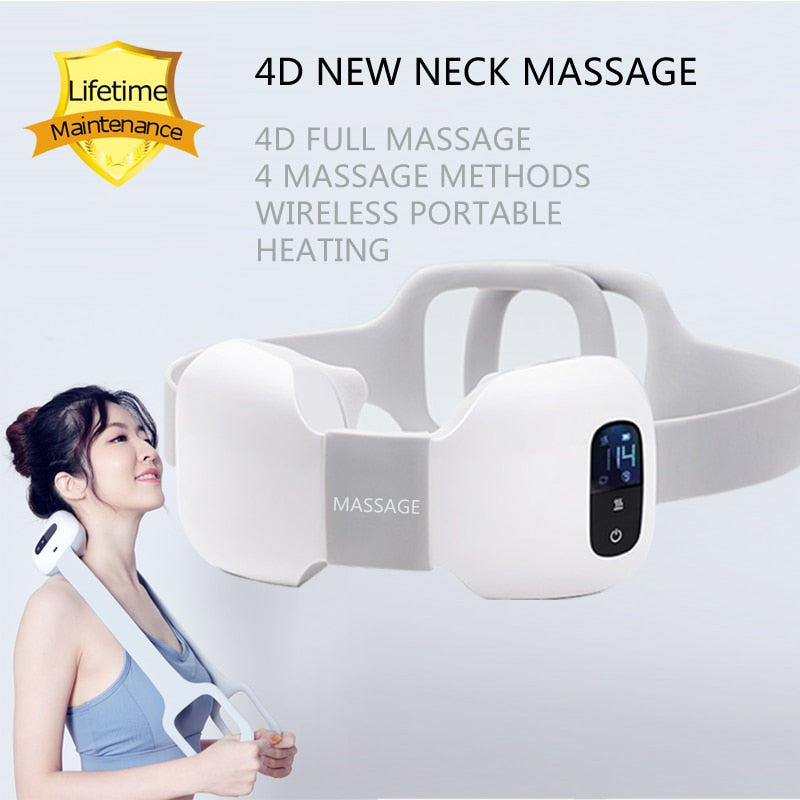 4D Smart Electric Nacken Schulter Taille Ganzkörpermassagegerät Heizung kabellos und tragbar