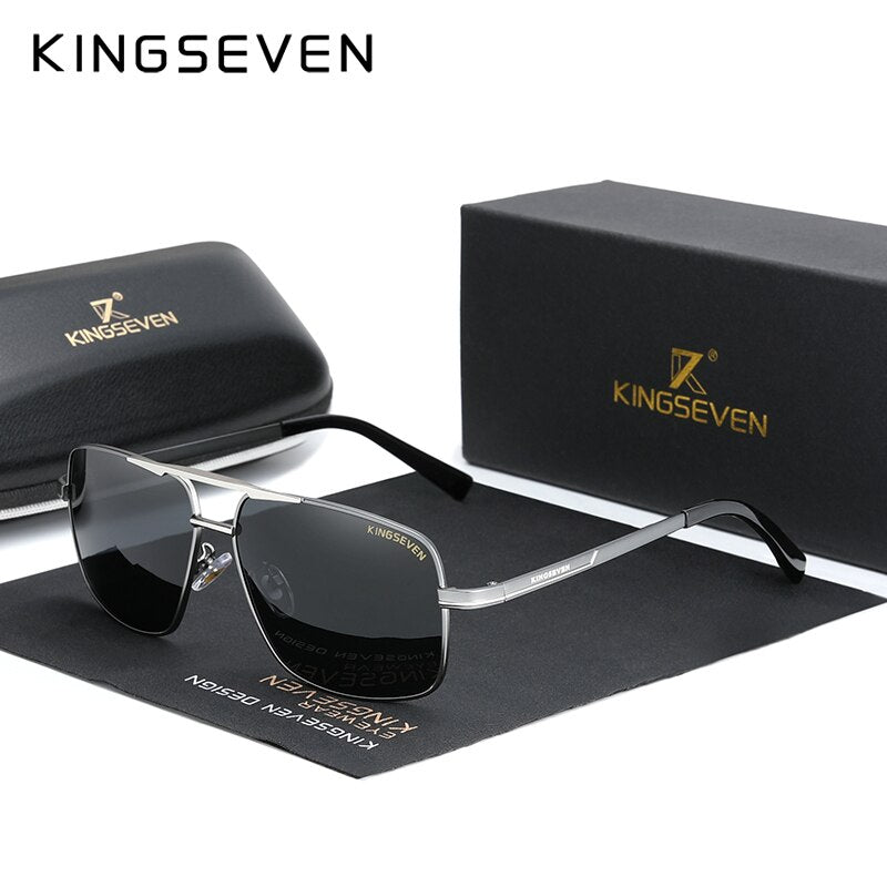 KINGSEVEN  Men's Sunglasses Brand Designer Pilot Polarized Male Sun Glasses Eyeglasses gafas oculos de sol masculino For Men