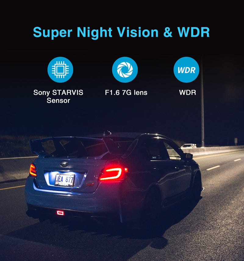 VIOFO A129 Plus Duo Car DVR Dash Cam with Rear View Camera Car Video Recorder Quad HD Night Vision Sony Sensor Dashcam with GPS