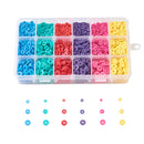 4800~5280pcs/Box 6mm Flat Round Polymer Clay Beads Chip Disk Loose Spacer Handmade Heishi Beads for DIY Jewelry Making Bracelet