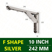 NAIERDI 2PCS Triangle Folding Angle Bracket Heavy Support Adjustable Wall Mounted Bench Table Shelf Bracket Furniture Hardware