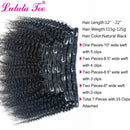 Afro Kinky Curly Clip In Human Hair Extensions 4B 4C Brazilian Remy Hair Natural Color 7Pcs/Set 120G For A Head Lulalatoo