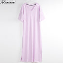 Oversized V Neck Plus Size Women Maxi Dress 4xl 5xl 6xl 7xl 8xl 9xl 10xl Summer Casual Loose Long Korean Harajuku Boho Dresses