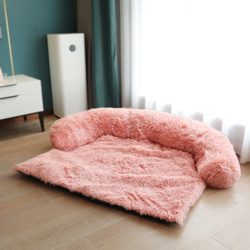 Dog Sofa Bed Cover Calming Plush Mat Removable Pet Blanket Mattress Cat Beds Warm Sleep Cushion Pillow Couch Furniture Protector