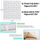 10pc 77*70cm 3D Wall Sticker Imitation Brick Bedroom Waterproof Self-adhesive Wallpaper For Living Room TV Backdrop Decor