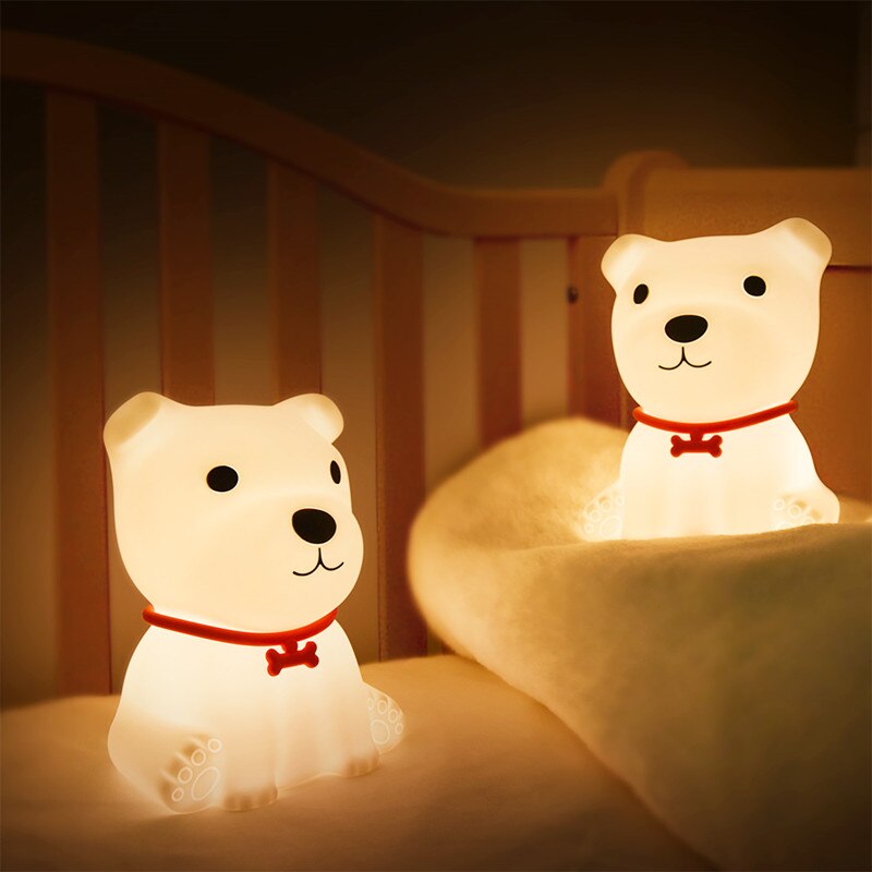 LED-Nachtlichter, süße Hundelampe, Berührungssensor, Fernbedienung, RGB, Kinder, Baby, USB-Lampen, Schlafzimmer, Tisch, Zimmer, Licht, Spielzeug, Nachttischdekoration