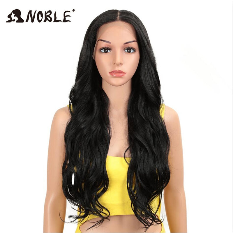 Noble Synthetic Lace Front Wig  ombre blonde Wig 30 Inch Long wavy Lace Front Wig  Synthetic Wigs For Black Women Maycaur wig