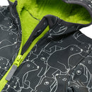 HONEYKING Children's Soft Shell Overalls Plus Velvet Rompers Windproof Rainproof Jumpsuit Waterproof Jumpsuit Kids Warm Jumpsuit