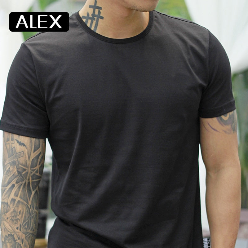 Alex Plein  t shirt men summer casual cotton embroidery black streetwear cotton tshirt men cotton funny men clothing 2020fashion