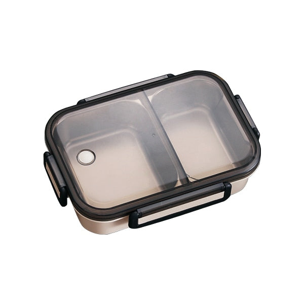 Eco friendly Leakproof Bento Lunch Box Removable Stainless Steel Bento Lunch Box 2-Compartment Portion Control Food Container