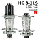 Koozer XM490 Hubs 4 rodamientos MTB Mountain Bike Hub delantero trasero QR o Thru 28/32/36 agujeros disco freno bicicleta Hub 8 9 10 11 12 velocidades