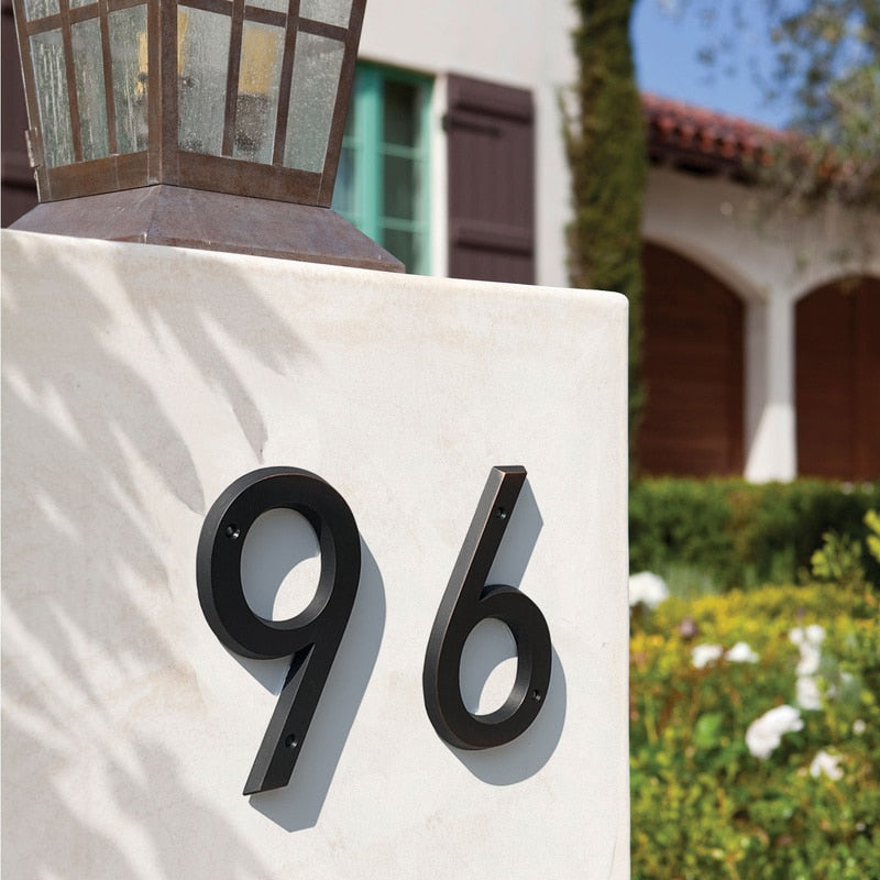 15cm Big 3D Modern House Number Door Números de dirección de casa para House Digital Door Outdoor Sign 6 pulgadas.