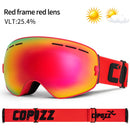 Marca COPOZZ, gafas de esquí profesionales, lentes de doble capa, antiniebla, UV400, grandes gafas de esquí, esquí, Snowboard, hombres, mujeres, gafas de nieve