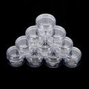 100pcs 2g/3g/5g/10g/15g/20g Empty Plastic Clear Cosmetic Jars Makeup Container Lotion Bottle Vials Face Cream Sample Pot Gel Box
