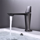 Basin Faucets Black Brass Faucet Hot and Cold Bathroom Sink Faucet Deck Mounted Toilet Nickel/Grey Color Mixer Water Tap