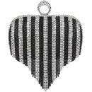 GLOIG Fashion women tassel evening bags diamonds beaded clutch wedding purse shoulder party laides case purse