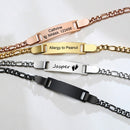 Vnox Anti-Allergie-Edelstahlarmbänder für Baby Babi, personalisierbar, Name, Geburts-ID, Bar, personalisierbar, Mädchen, Jungen, Kind, einzigartiges Geschenk