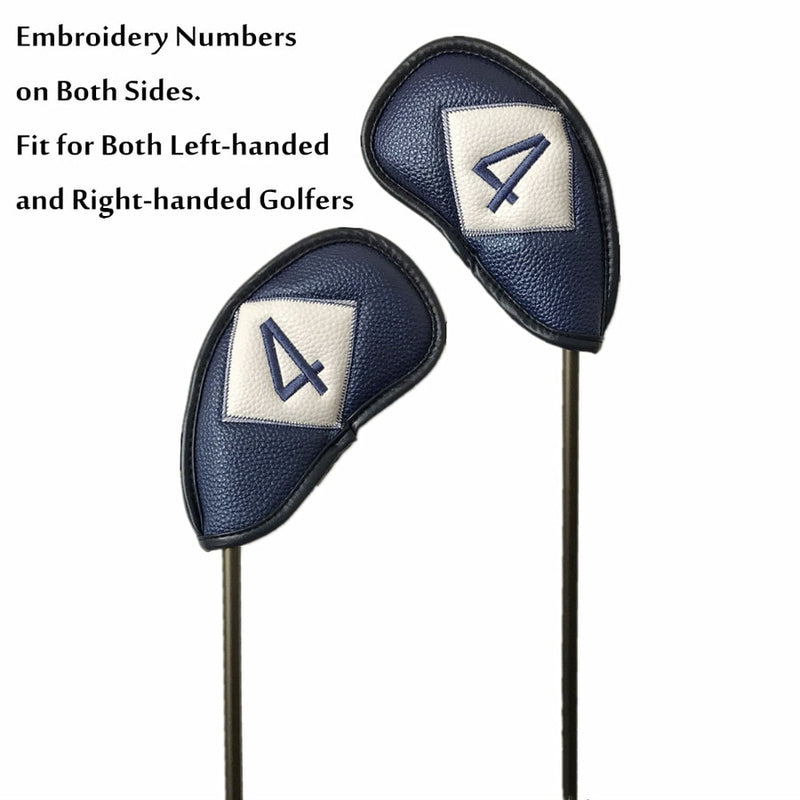 10/11/12 Stück doppelseitige Universal-Leder-Golfschläger-Kopfbedeckungen, Eisen, passend für Haupteisenschläger, sowohl für Links- als auch für Rechtshänder