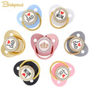 9 Colors Pacifier Baby Shower Gift Bling Baby Dummy Silicone BPA Free Infant Nipple Newborn Pacifiers For Babies I Love Mum Dad