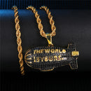 Black Airship Pendant Necklace New Arrival Bling Cubic Zirconia Hip Hop Jewelry For Men Women Gifts