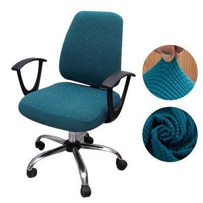 Verdicken Sie feste Büro-Computer-Stuhl-Abdeckung Spandex-Split-Sitzabdeckungs-Universal-Büro-Anti-Staub-Sessel-Abdeckung