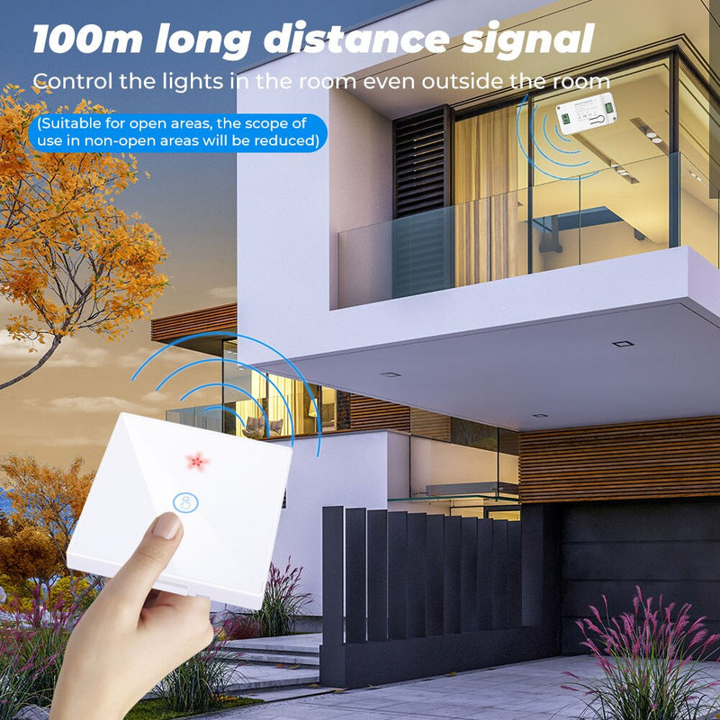 SMATRUL Tuya aplicación inteligente WiFi interruptor de pared táctil luz inalámbrica RF 433Mhz módulo de temporizador de relé DIY Google Home Alexa 110V 220V encendido y apagado