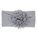 Nishine suave estiramiento satén Rosa flor bebé diadema nudo recién nacido ancho Nylon diademas turbante niñas sombreros niños foto Props